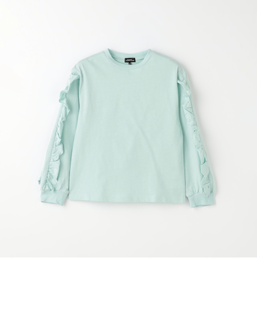 袖フリル ロングスリーブ Tシャツ / キッズ  100cm-130cm