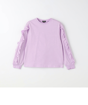 袖フリル ロングスリーブ Tシャツ / キッズ  100cm-130cm