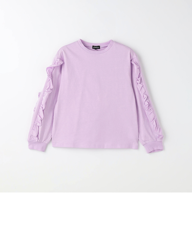 袖フリル ロングスリーブ Tシャツ / キッズ  100cm-130cm