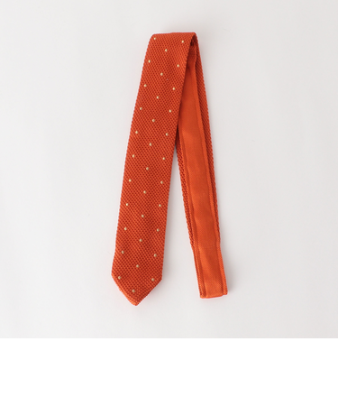 GLR ポリエステル ウォッシャブル ニット ドット ネクタイ ニットタイ