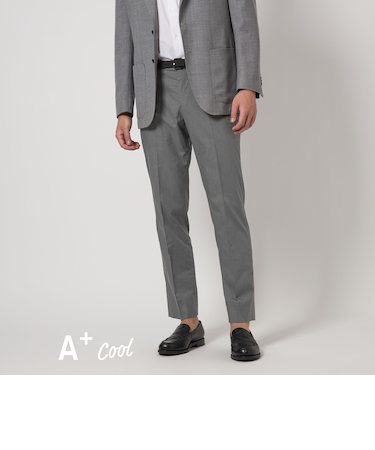 A+ COOL ハウンドトゥース アジャスター スラックス -ストレッチ・接触冷感・クリースキープ-