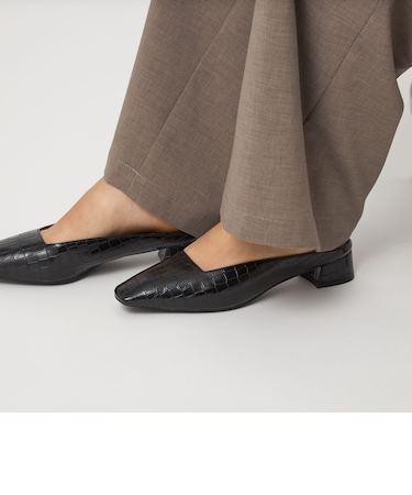 スクエア チャンキー ミュール（3cmヒール）