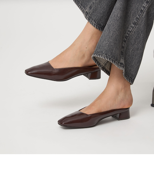 スクエア チャンキー ミュール（3cmヒール）