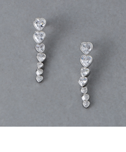 ハート キュービックジルコニア ピアス