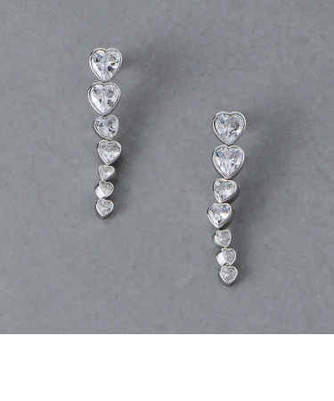 ハート キュービックジルコニア ピアス