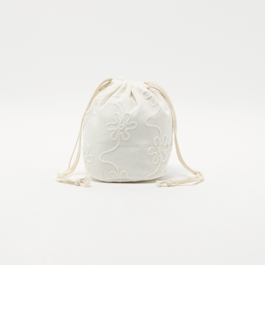 フラワー 巾着 ポーチ / 巾着バッグ / キッズ