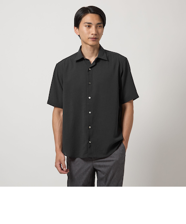 トリアセテートポリエステル リラックス レギュラーカラー 半袖 シャツ -吸水速乾-