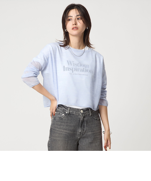 シアー ニット プルオーバー