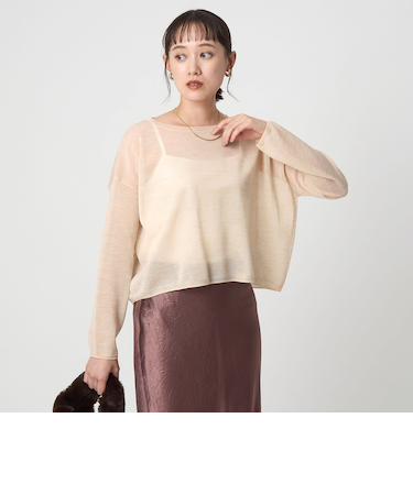 シアー ニット プルオーバー