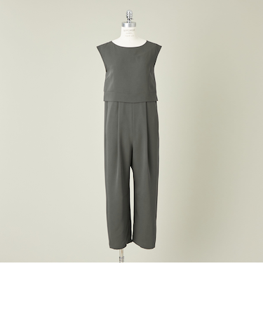 ＜conte＞タック ノースリーブ オールインワン