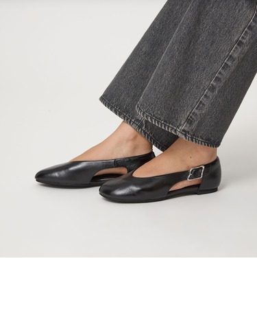 サイド バックル フラットシューズ