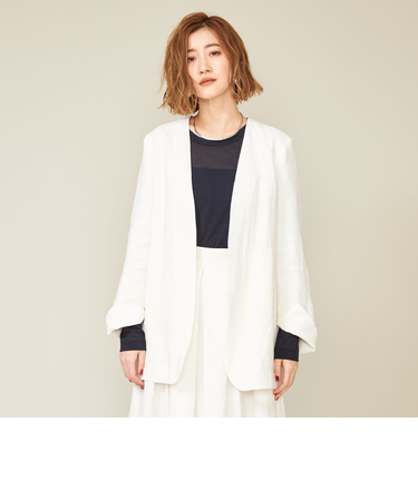 ＜conte＞ペーパー ノーカラージャケット