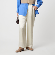 サテン パンツ ホワイト