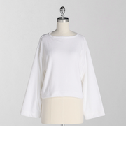 ＜LOEFF＞パイル ボートネック プルオーバー