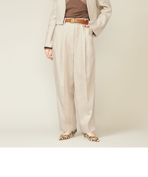 ＜conte＞デニムライク タック ワイドパンツ