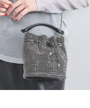 ビジュー ドローストリング バッグ