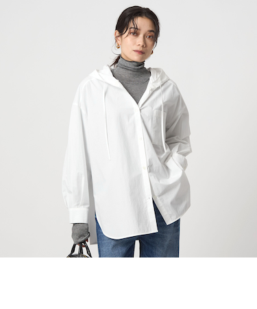 サンドウォッシュ フード シャツ