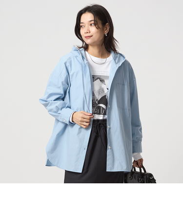 サンドウォッシュ フード シャツ