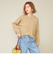 ＜conte＞NVL コットン クルーネックニット