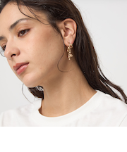 ボールチェーン スウィング イヤリング