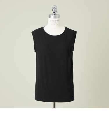 ＜conte＞クルーネック  ノースリーブTシャツ