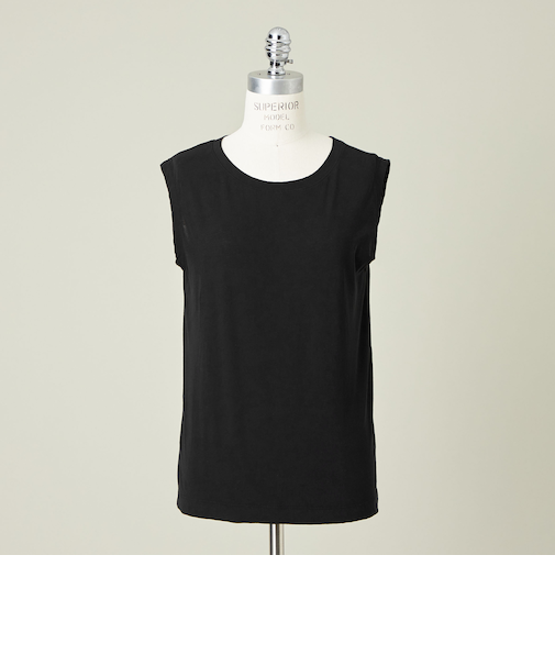 ＜conte＞クルーネック  ノースリーブTシャツ