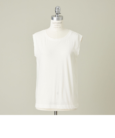 <conte>クルーネック ノースリーブTシャツ