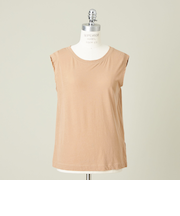 ＜conte＞クルーネック  ノースリーブTシャツ