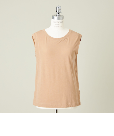 ＜conte＞クルーネック  ノースリーブTシャツ