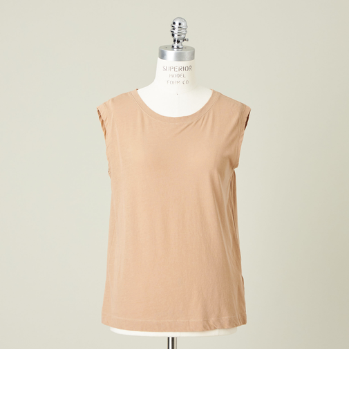 ＜conte＞クルーネック  ノースリーブTシャツ