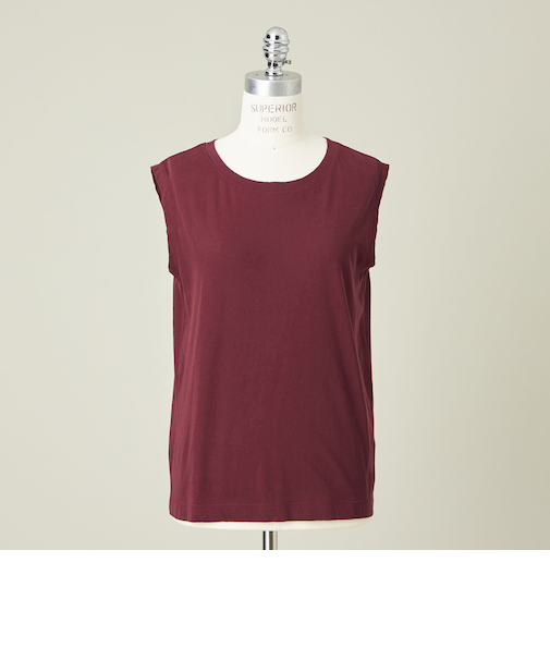 ＜conte＞クルーネック  ノースリーブTシャツ