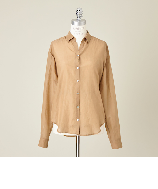 ＜conte＞コットンシルク レギュラーカラーシャツ