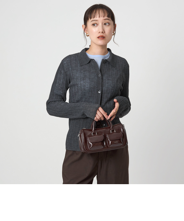 シアー ニット プルオーバー カーディガン