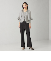 ＜EMMEL REFINES＞EM センタープレス フレアパンツ