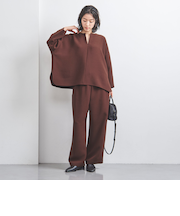 COMFY スリットノーカラー プルオーバー -吸水速乾 UVカット ウォッシャブル-