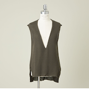 ＜conte＞シルク ディープVネック ベスト