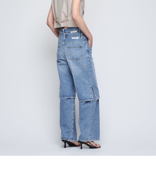 EMMEL REFINES＞EM Wクロス ハイウエスト ショートパンツ