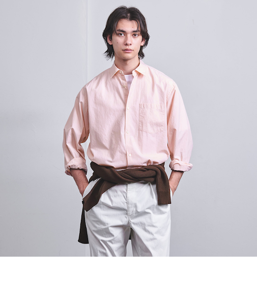 カリビアーナミルズ ポプリン レギュラーカラーシャツ