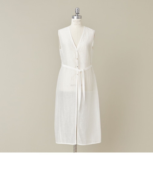 ＜conte＞シアー Vネック ロングジレ