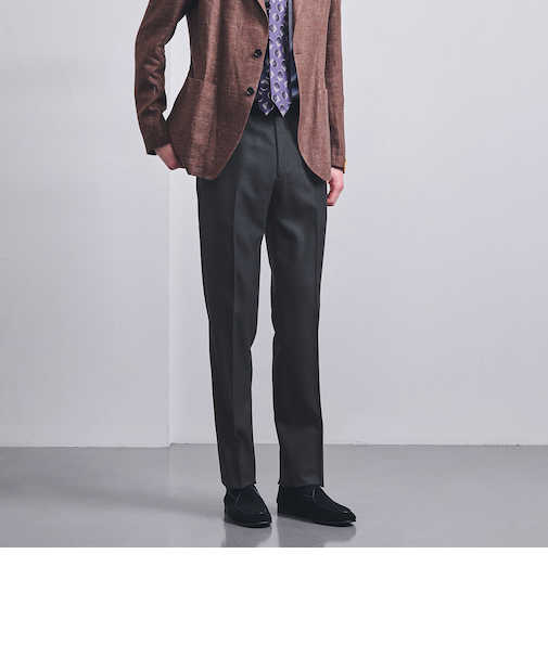 サージ ノープリーツ スラックス