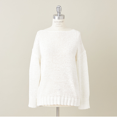 ＜conte＞テープヤーン ボートネックニット