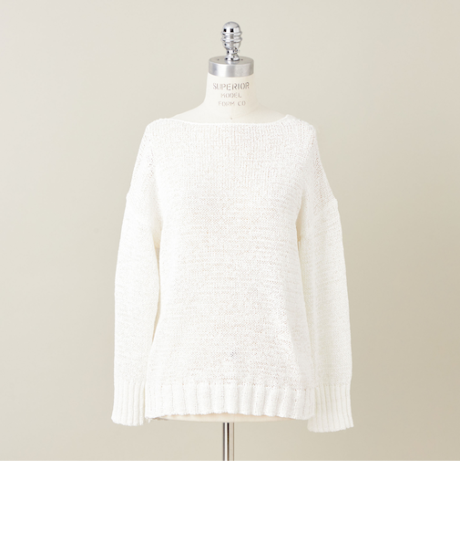 ＜conte＞テープヤーン ボートネックニット