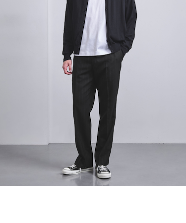 ペンシルストライプ モダンストレート パンツ