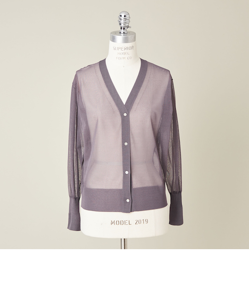 年末セール　新品＜conte＞シアー Vネックカーディガン ネイビー conte＞シアー Vネックカーディガン｜ユナイテッドアローズ