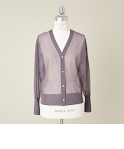 ＜conte＞シアー Vネックカーディガン