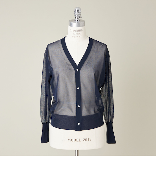 ＜conte＞シアー Vネックカーディガン