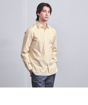 ALBINI カラーストライプ セミワイドカラーシャツ