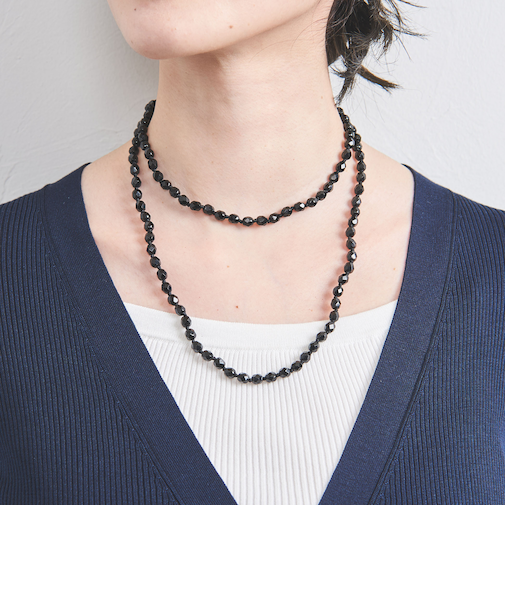ビーズ ロングネックレス
