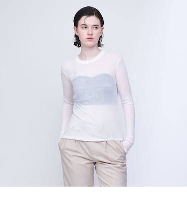 ＜AEWEN MATOPH＞シアー クルーネック カットソー