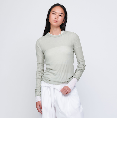 ＜AEWEN MATOPH＞シアー クルーネック カットソー